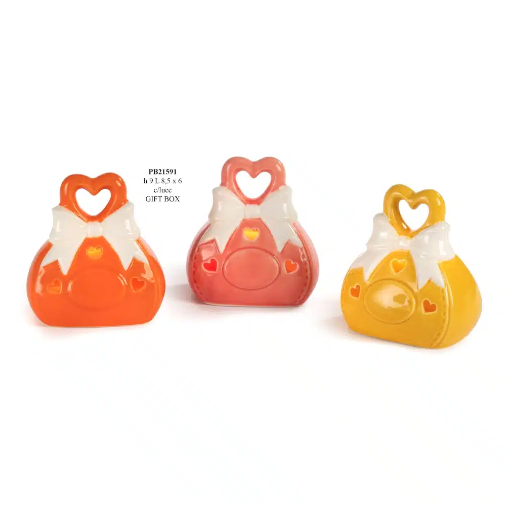 Paben borsetta con fiocco con luce led 9 cm PB21591