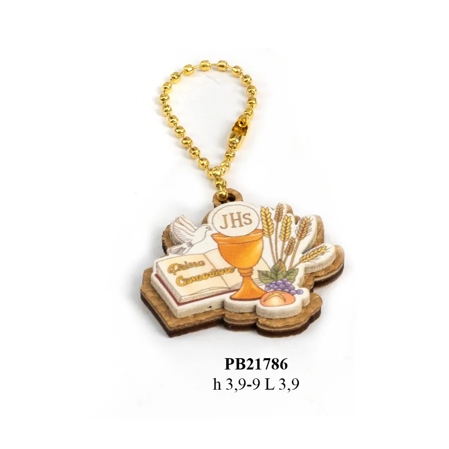 Paben ciondolo con calice spighe uva 3.9 cm legno PB21786