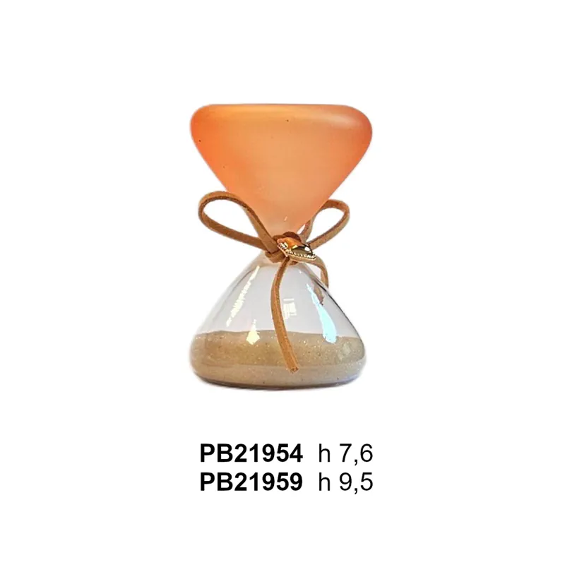Paben clessidra arancione satinata cuore oro 7.5 cm PB21954
