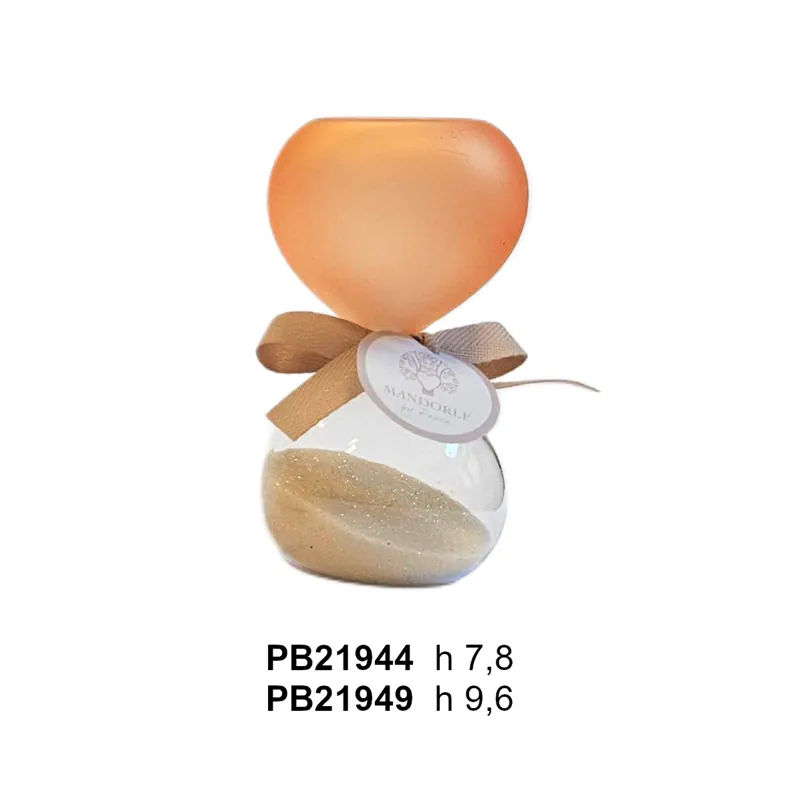 Paben clessidra arancione satinata vetro 9.8 cm PB21949