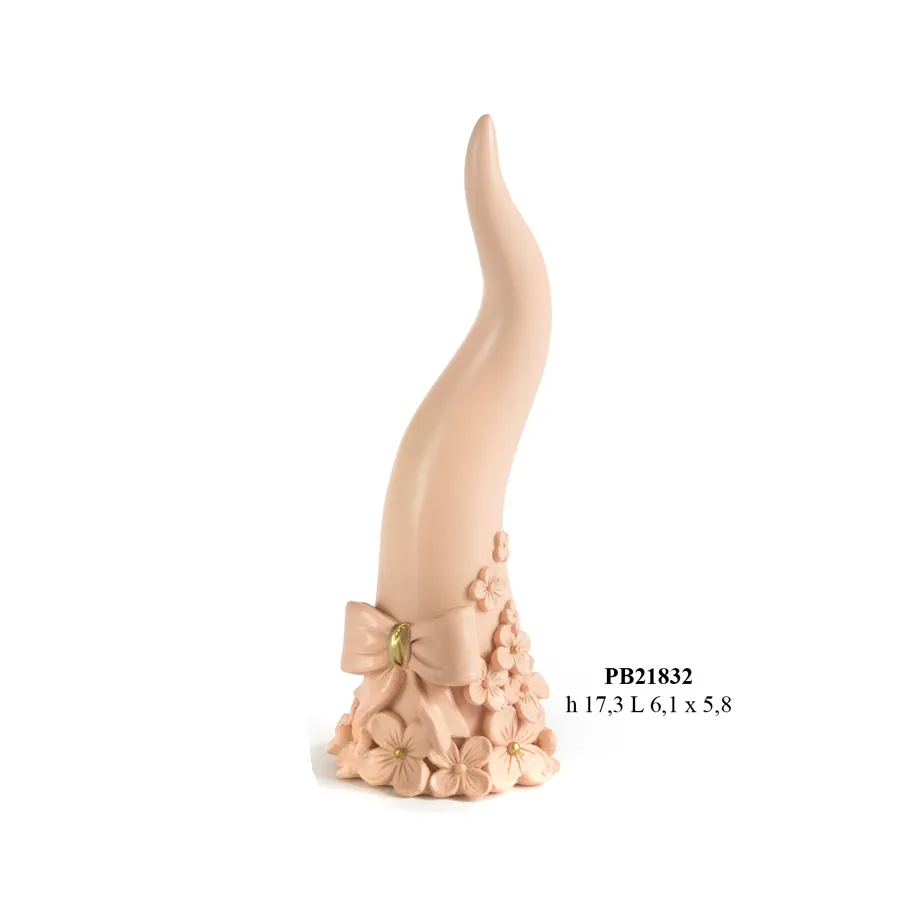 Paben cornetto portafortuna rosa 17.3 cm resina PB21832