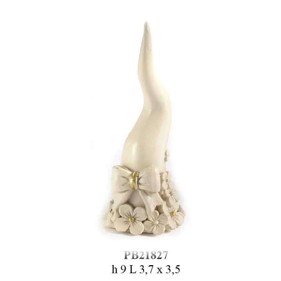 Paben cornetto portafortuna tortora 9 cm resina PB21827