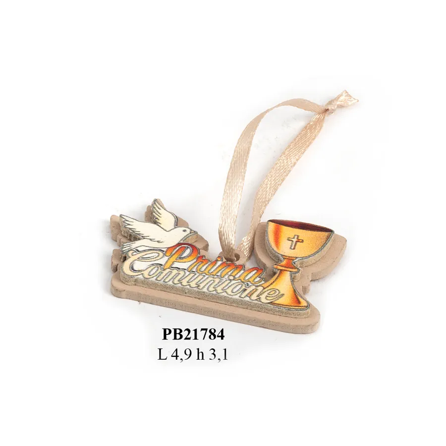 Paben decorazione prima comunione 4.9 cm legno PB21784