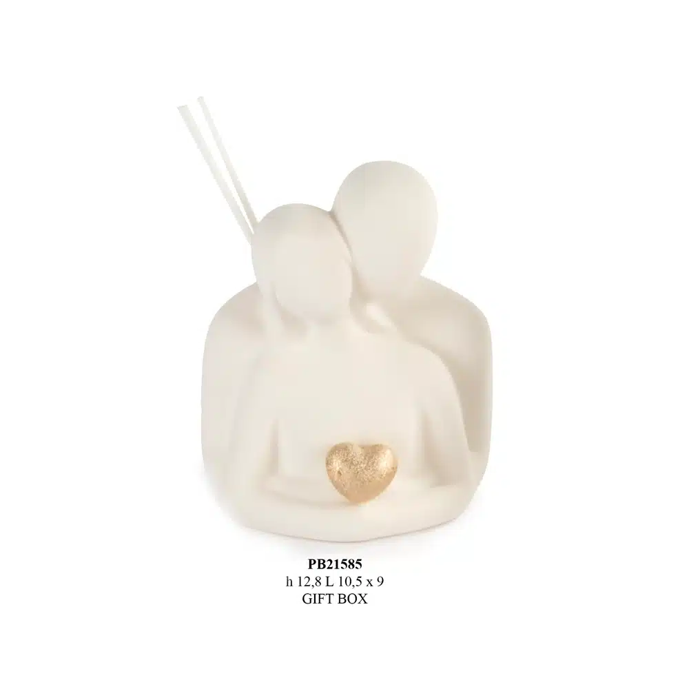 Paben diffondiprofumo innamorati mezzobusto con cuore stilizzato 12.8 cm PB21585