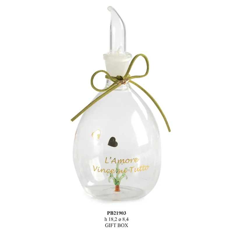Paben oliera in vetro con albero all'interno 18.2 cm PB21903