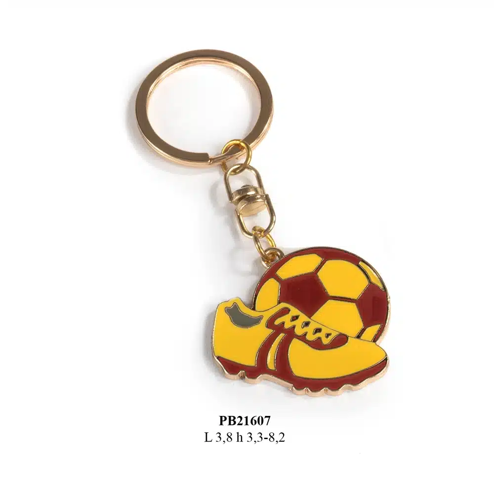 Paben portachiavi pallone e scarpa da calcio giallo rosso PB21607