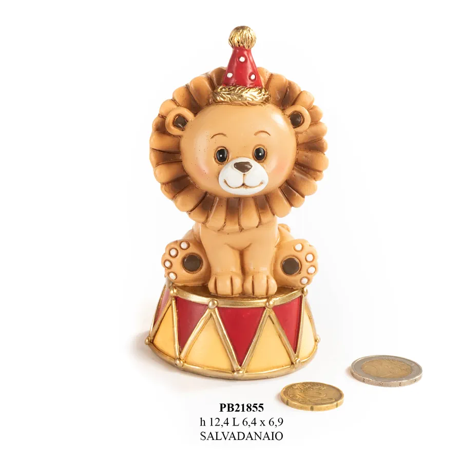 Paben salvadanaio leoncino del circo spiritoso cm 12.4 PB21855