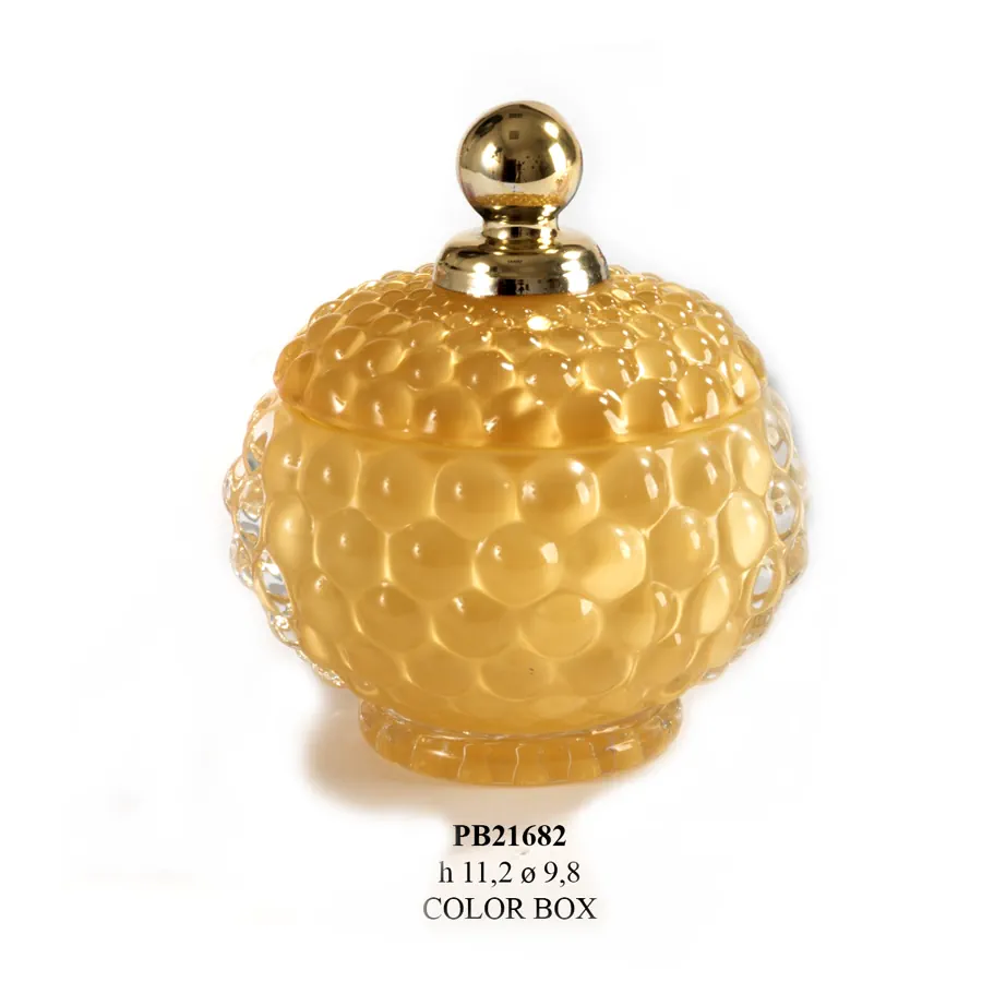 Paben scatola 11.2 cm vetro giallo PB21682