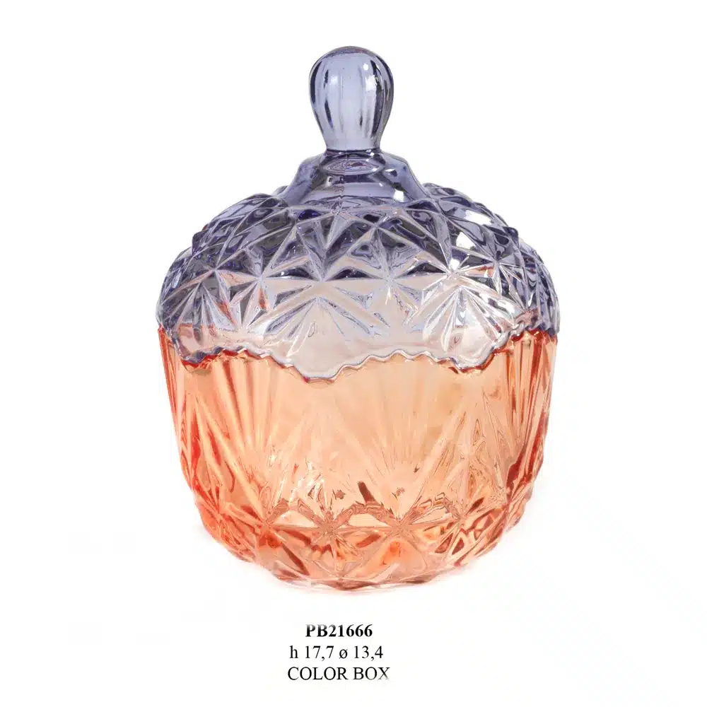 Paben scatola 17.7 cm vetro bicolore PB21666