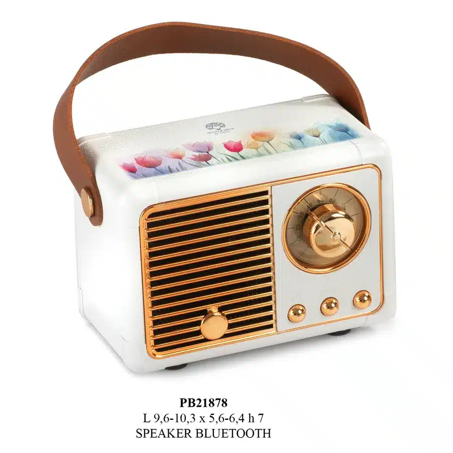 Paben speaker bluetooth radio retro tulipani cm 9.6 PB21878