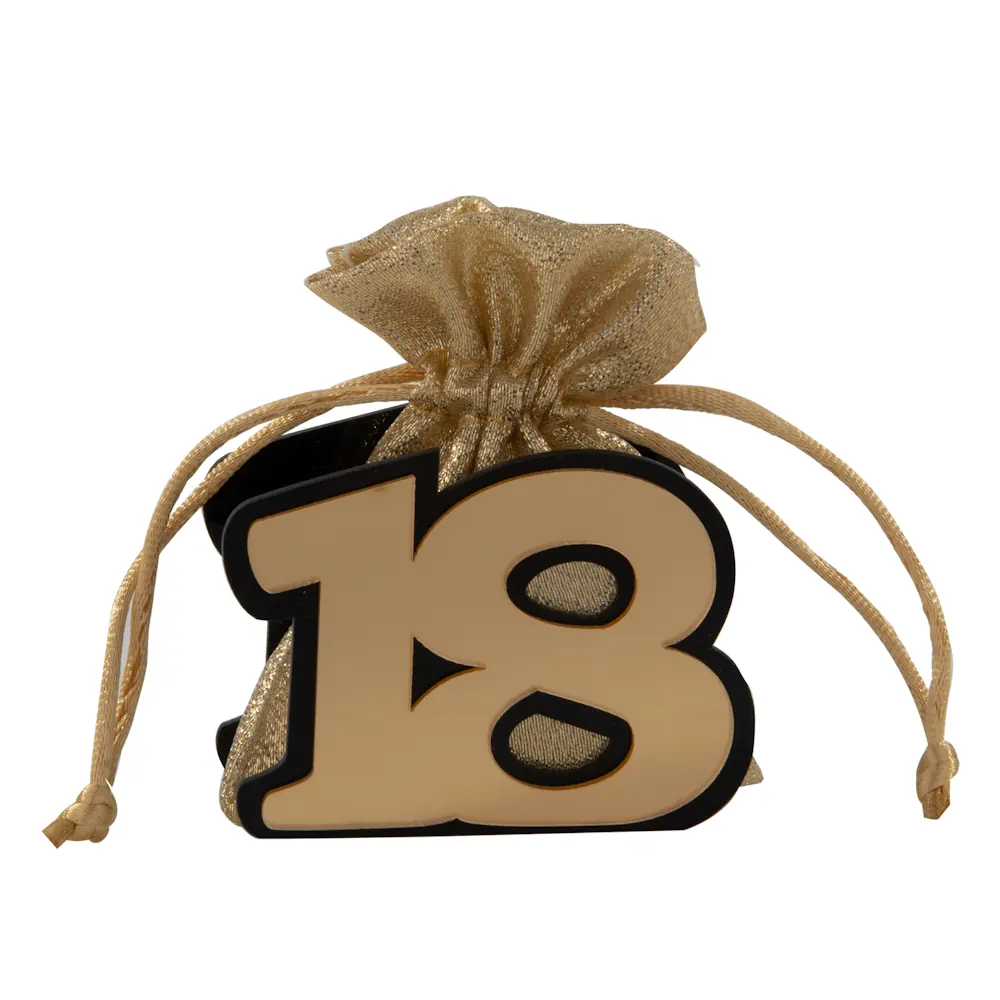 ETM oro 18° bag nero portaconfetti sc788