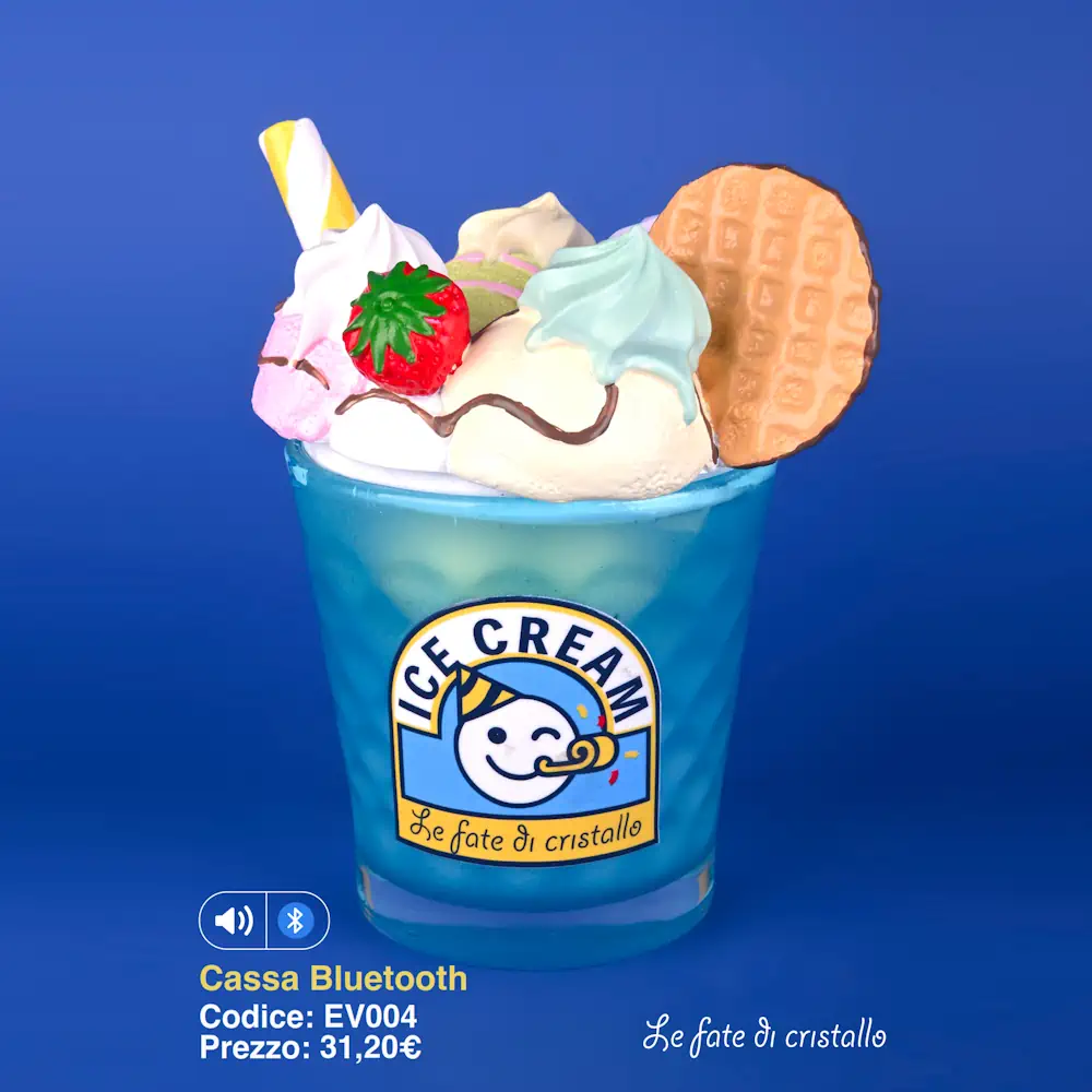 Le Fate Di Cristallo Ice Cream cassa bluetooth con led EV004