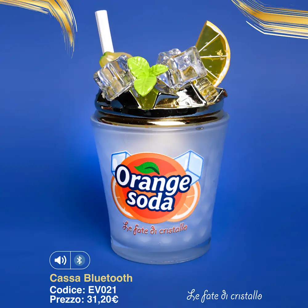 Le Fate Di Cristallo Orange Soda cassa bluetooth con led EV021