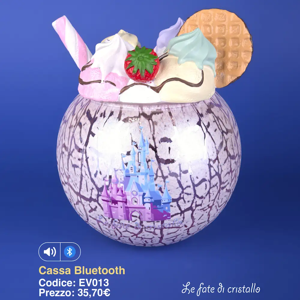 Le Fate Di Cristallo coppa gelato cassa bluetooth con led EV013
