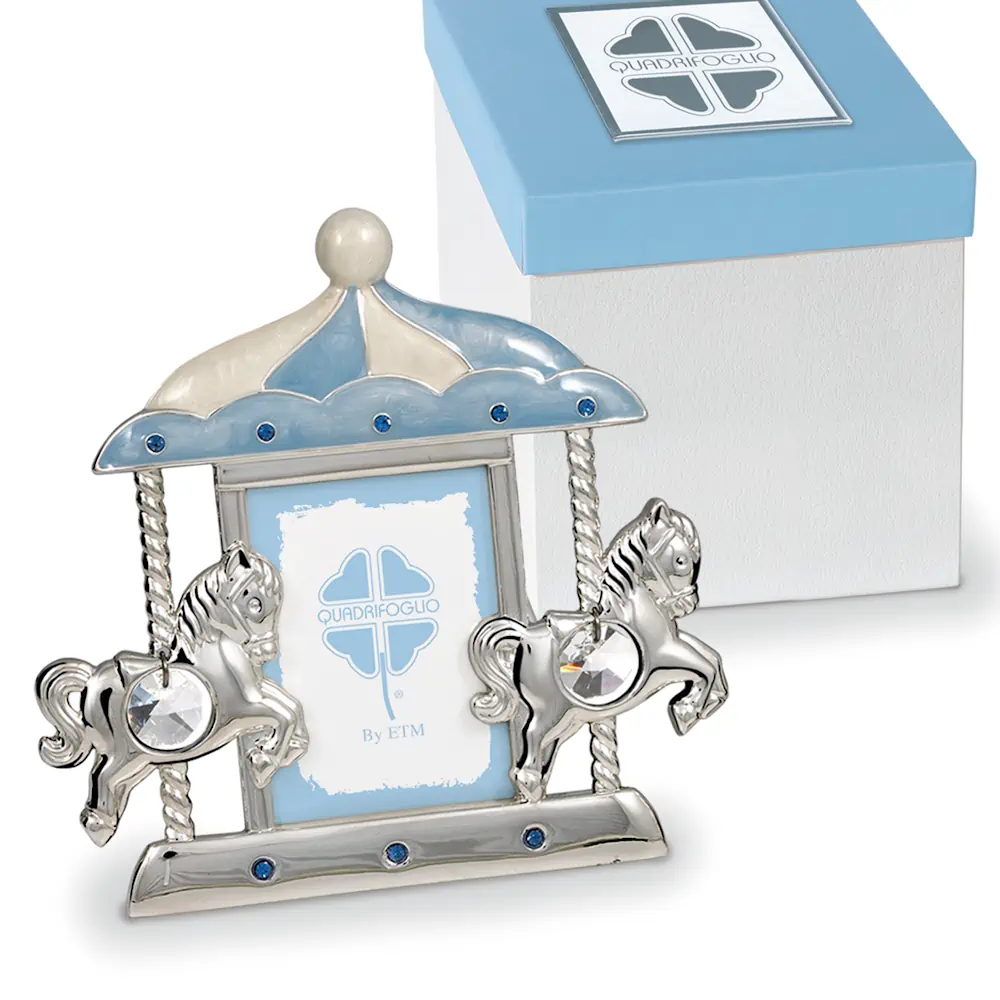 Quadrifoglio argento portafoto cielo cm 14x14 QFC932