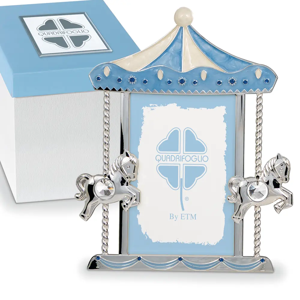 Quadrifoglio argento portafoto cielo cm 19x24 QFC934