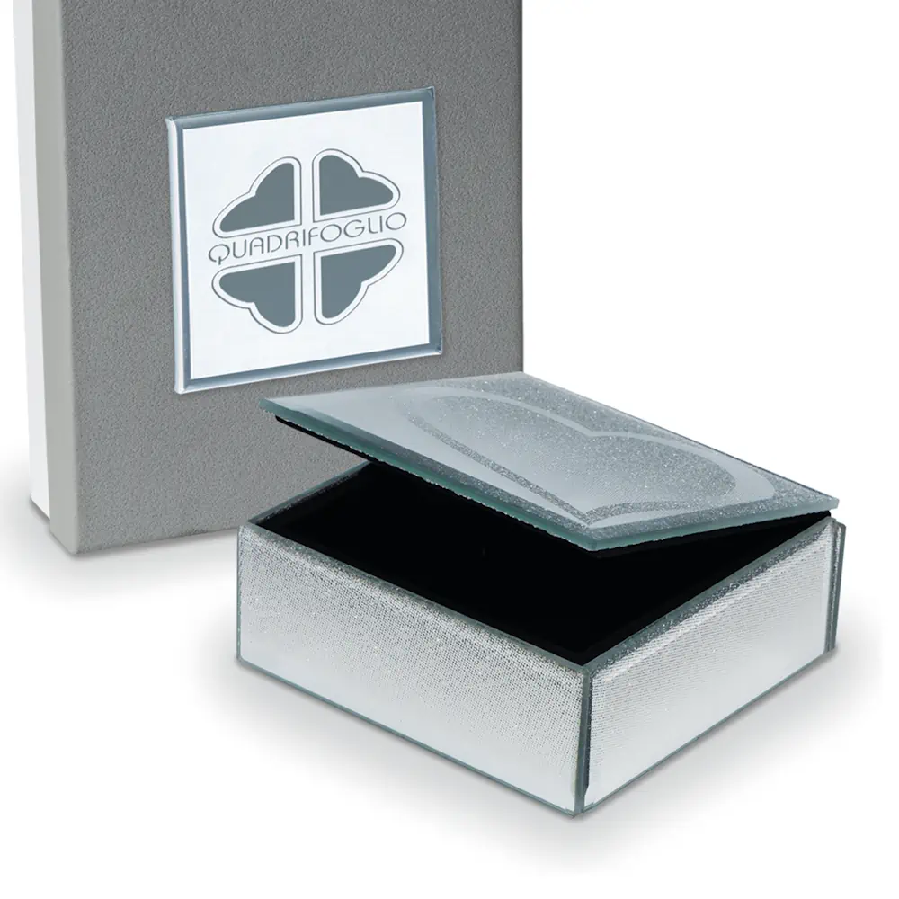 Quadrifoglio diamante box cm 10x10x4 QFC950