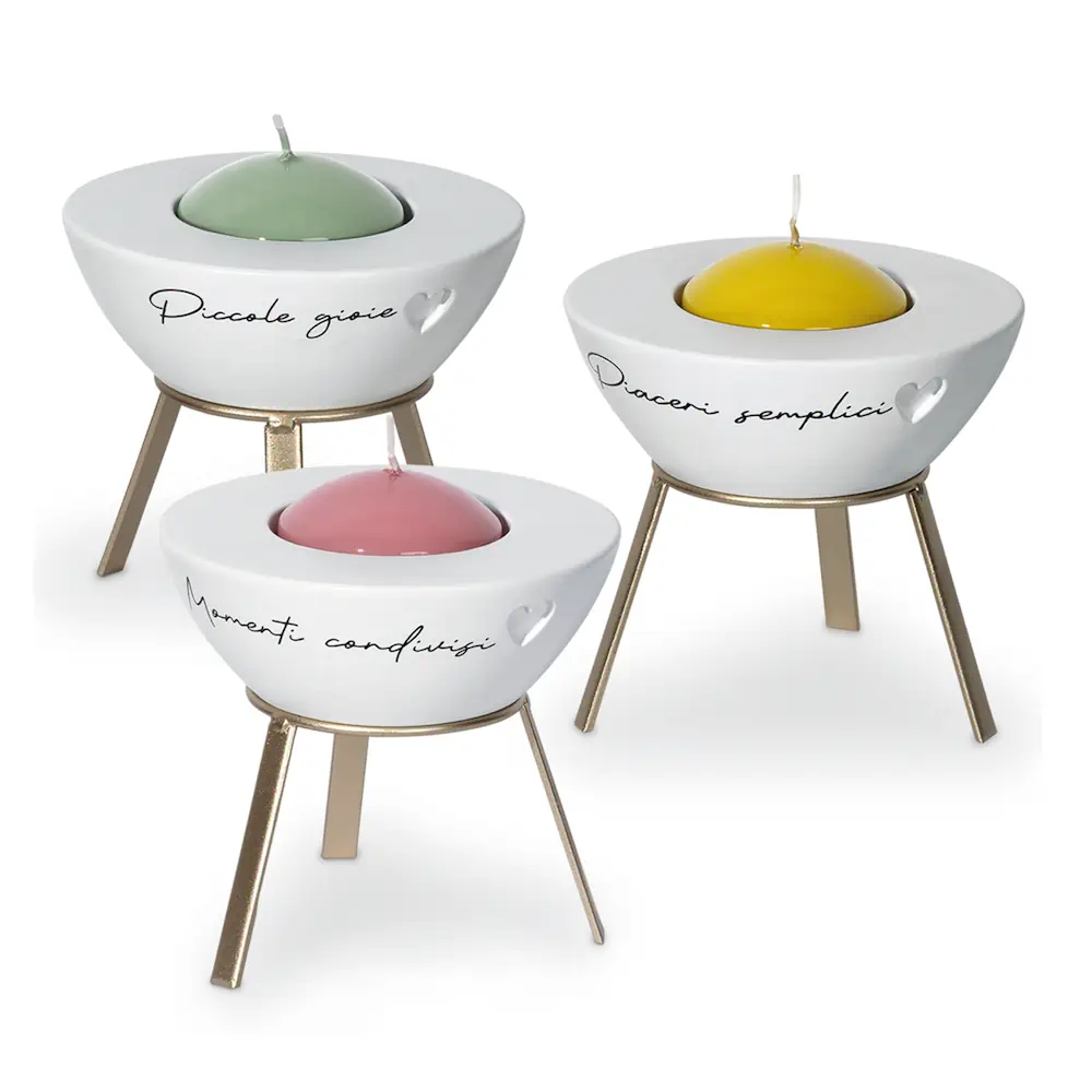 Quadrifoglio oro portacandela stand QFC995