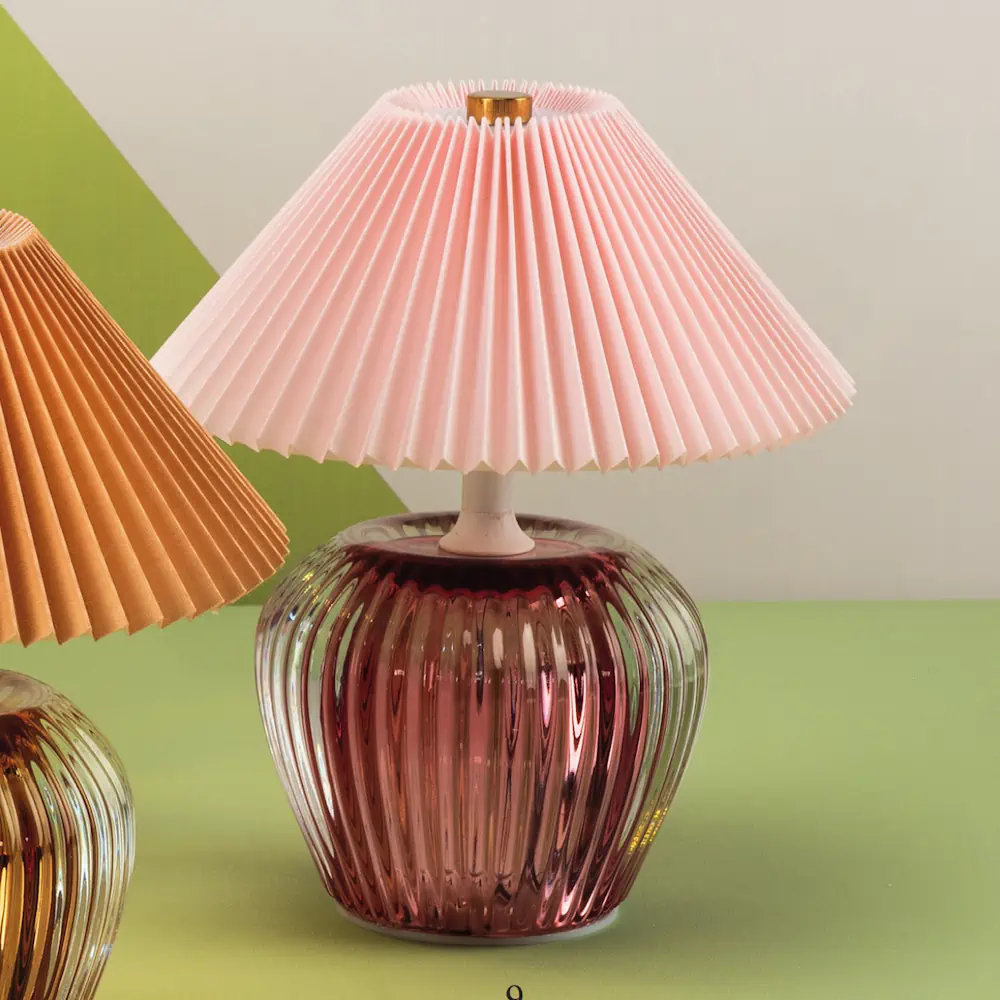Yvonne Gontier abat jour lampada a led rosa 6174431