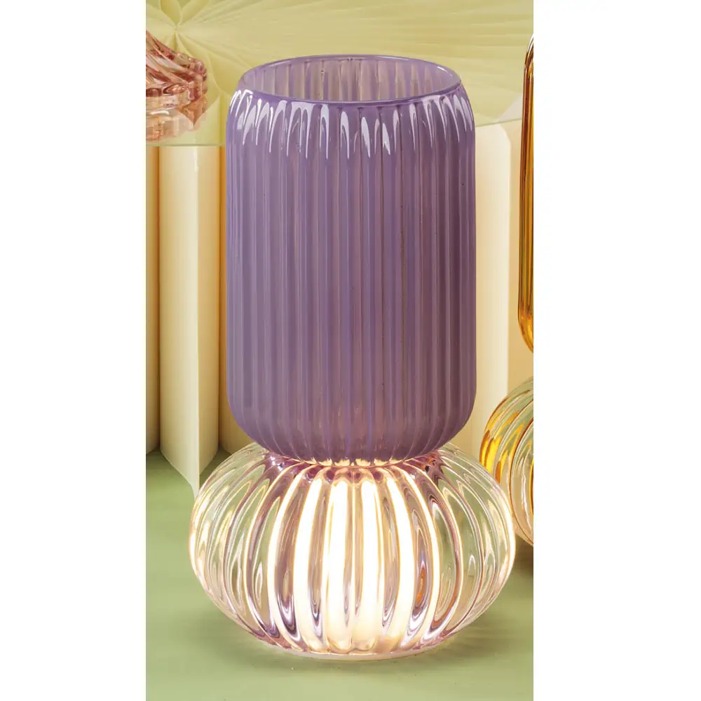 Yvonne Gontier lampada led in vetro violetto h19 6171431