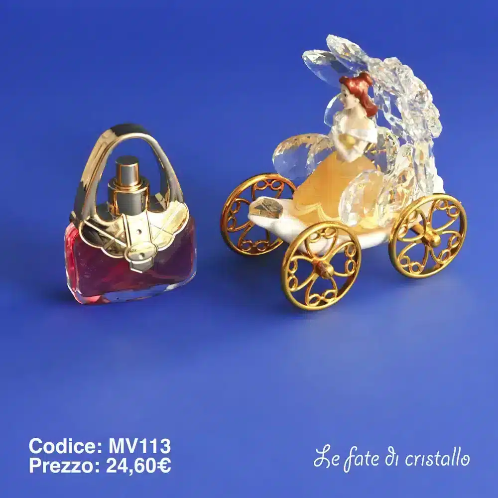Le Fate Di Cristallo La Bella e la Bestia in carrozza con profumo MV113