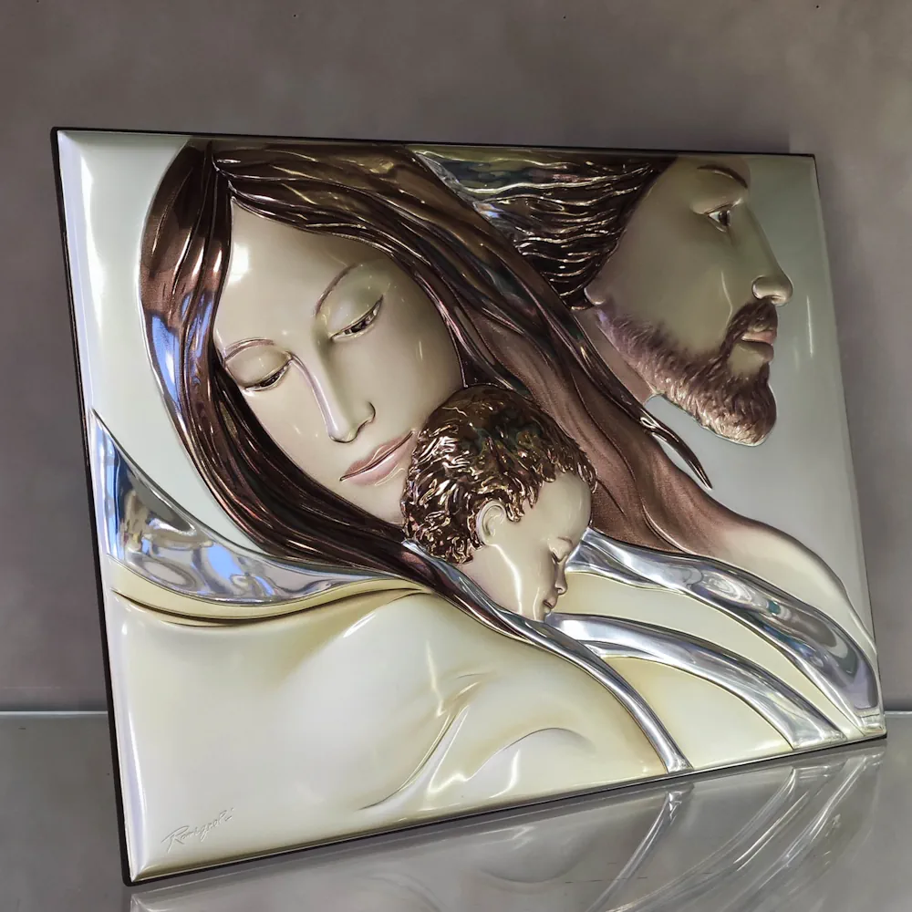 Top icona sacra famiglia romagnoli colorata 25x34 laminato LE305 5 COL foto