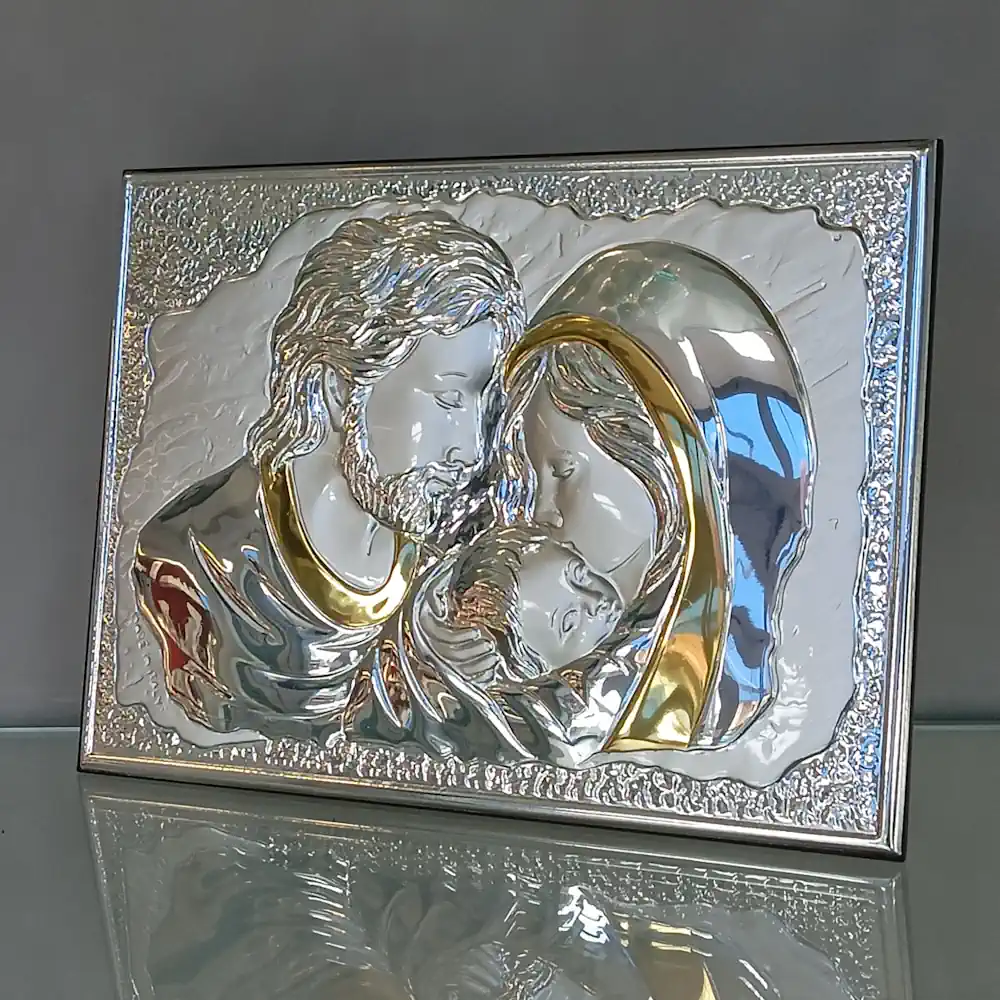 Top pannello sacra famiglia orizzontale 15x20 oro LE4850 ORO