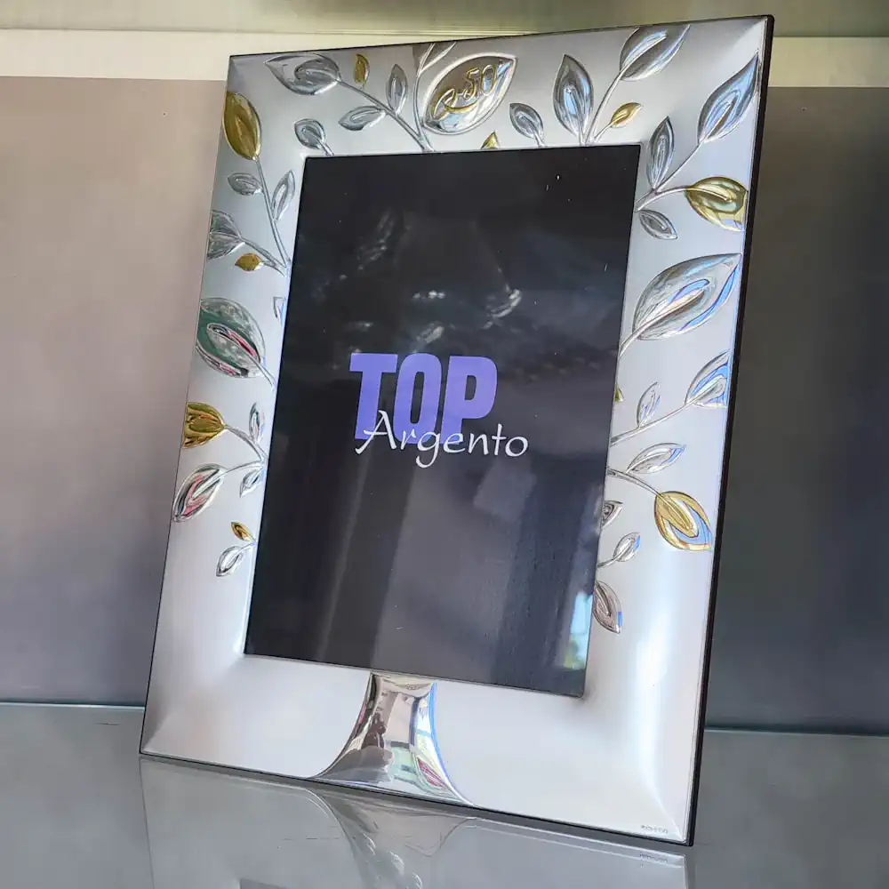 Top portafoto albero della vita sabbiato evento 50° con oro 18x24 laminato PF3672 3 ORO 2