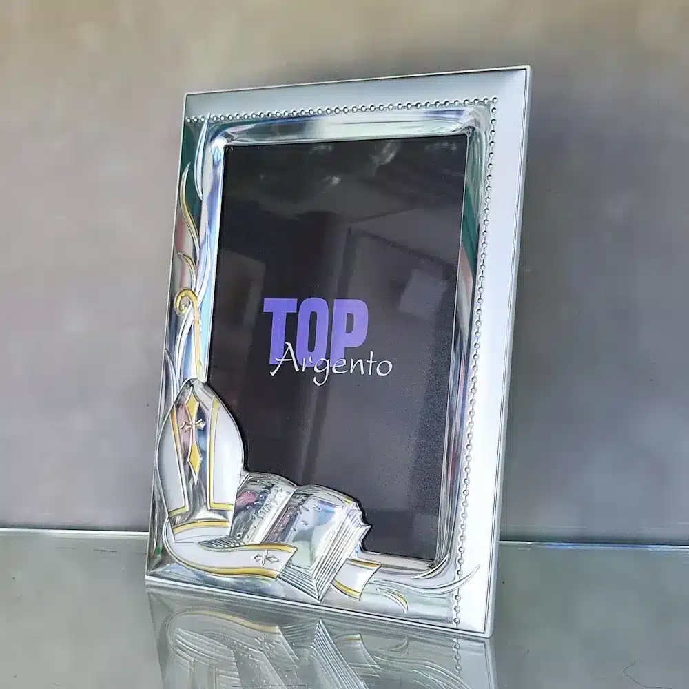 Top portafoto cresima 10x15 con oro laminato PF406 2 ORO