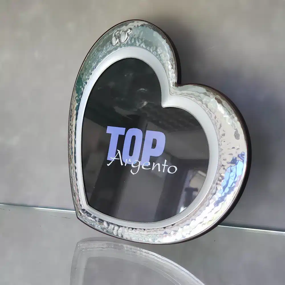 Top portafoto cuore evento 60° sabbiato 9x9 laminato PF760 2