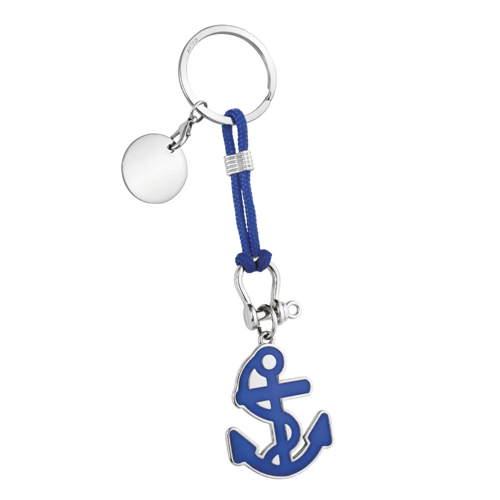 Eljte portachiavi ancora blu con gettone 8014