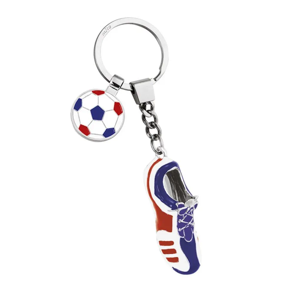 Eljte portachiavi calcio blu bia rosso gettone 8250