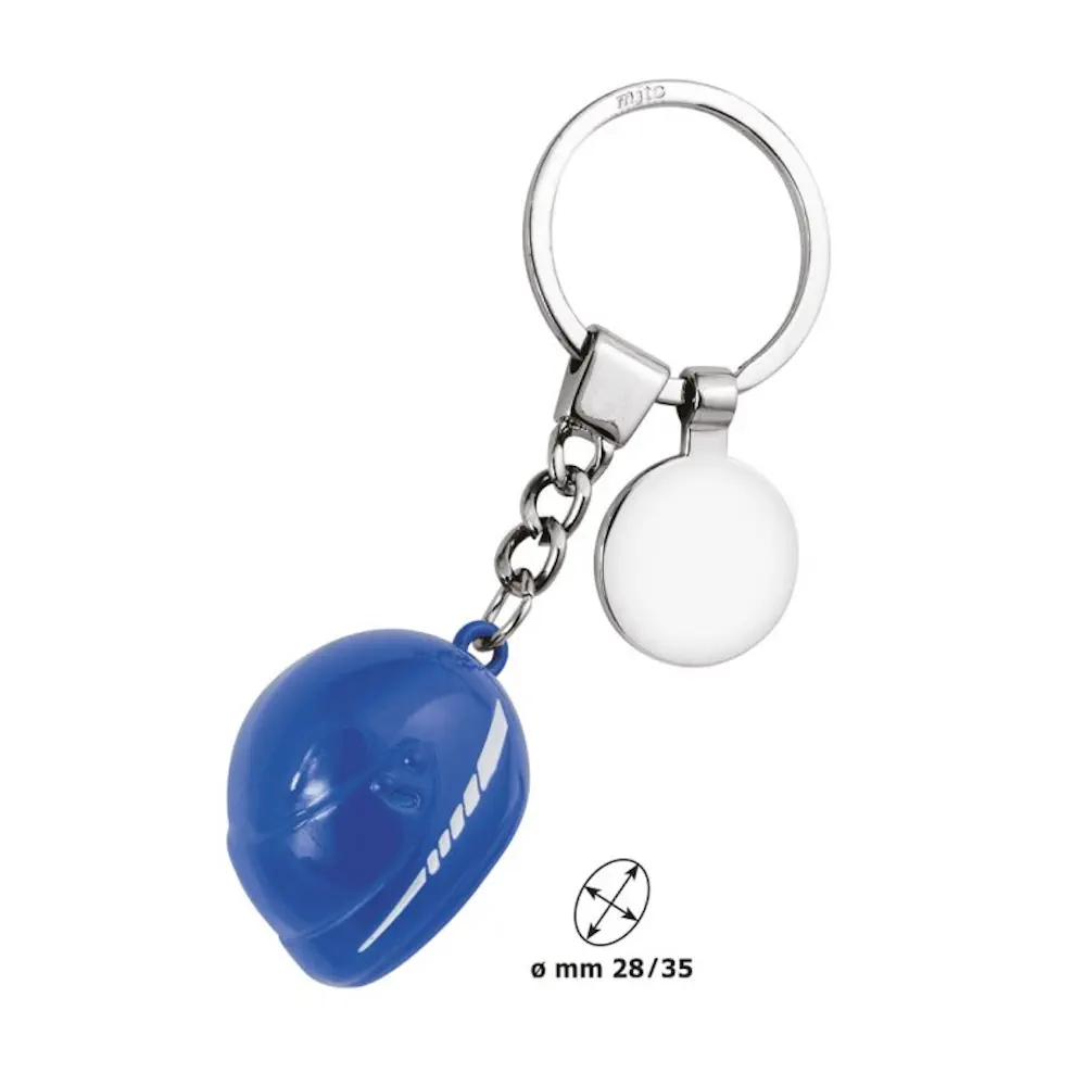 Eljte portachiavi casco grande blu con gettone 7879