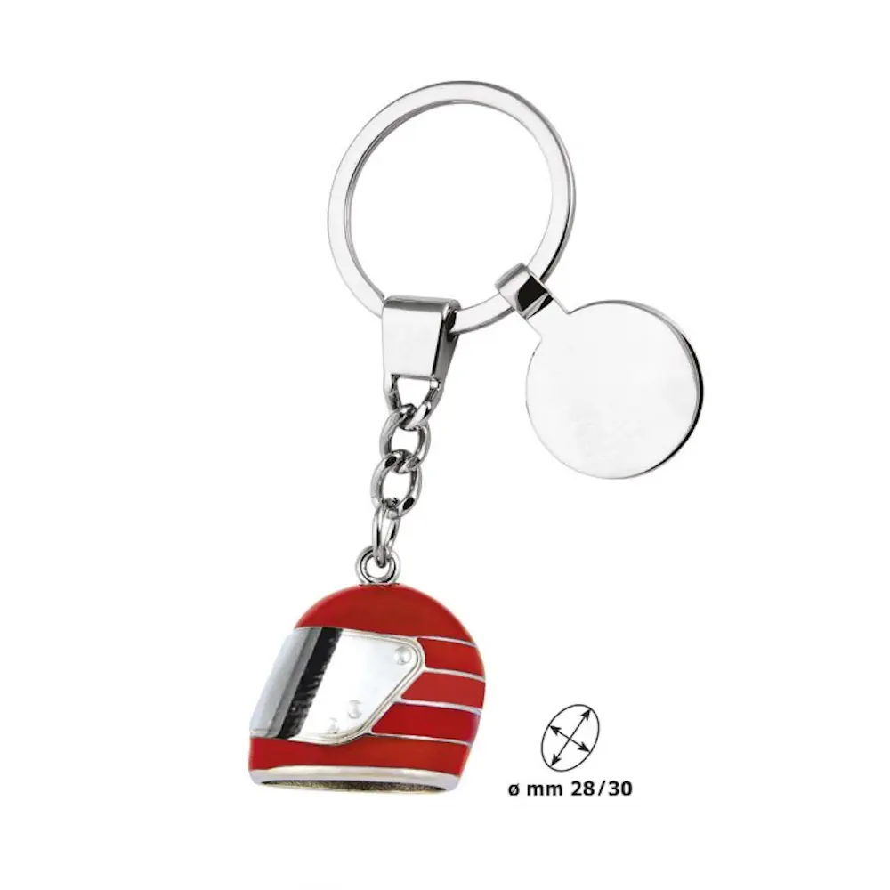 Eljte portachiavi casco rosso con gettone 7881