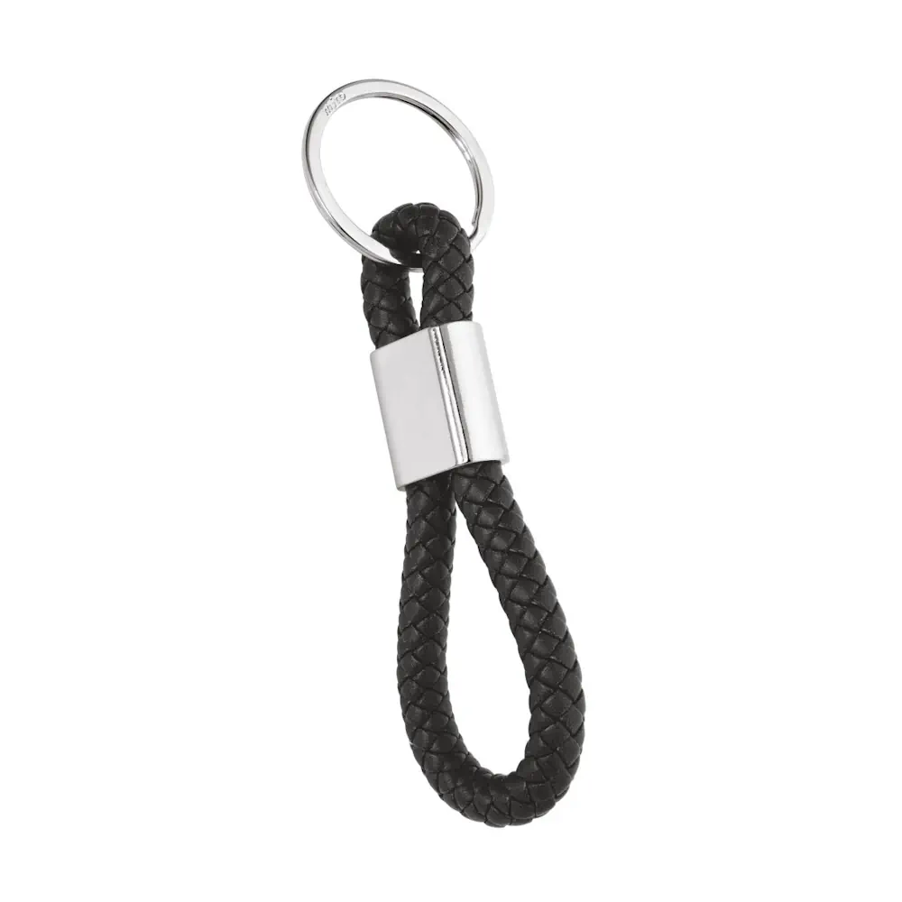 Eljte portachiavi cavo intrecciato nero 7997