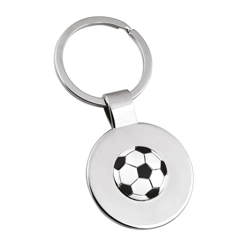 Eljte portachiavi decoro football bianco nero 8216