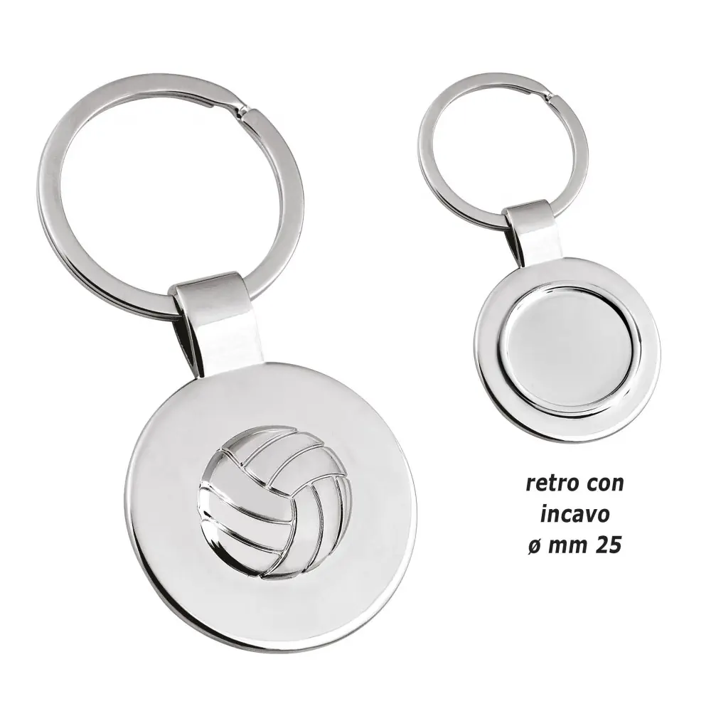 Eljte portachiavi decoro pallavolo con incavo 7939