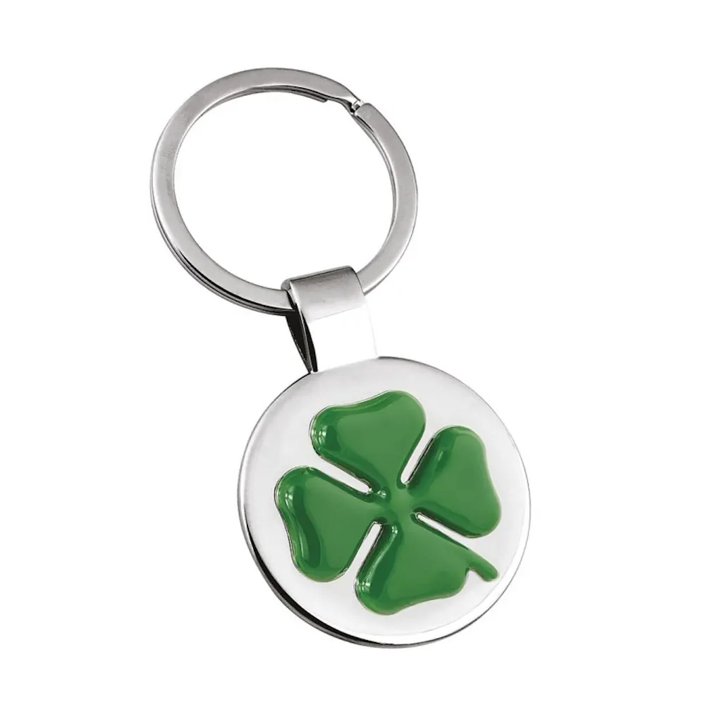 Eljte portachiavi decoro quadrifoglio verde 8126