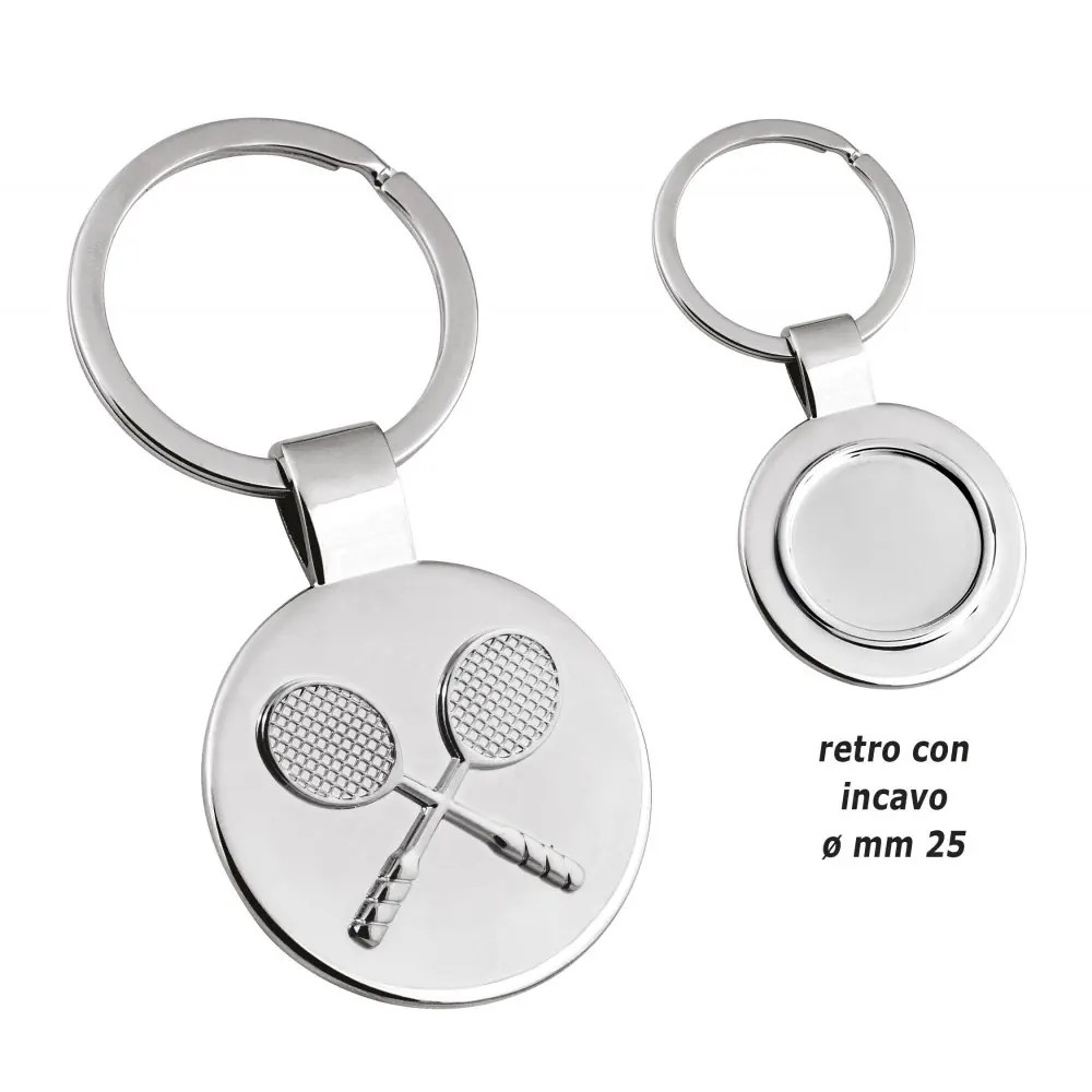 Eljte portachiavi decoro tennis con incavo 7951