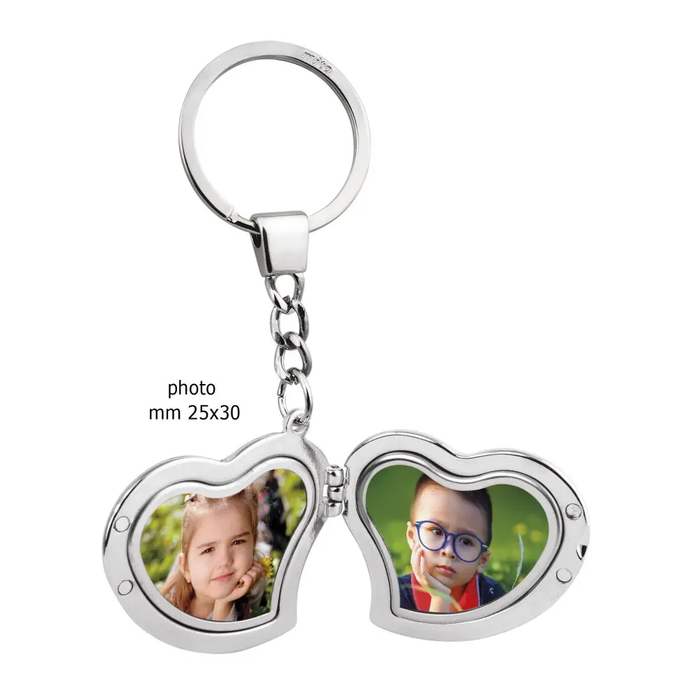 Eljte portachiavi doppio portafoto cuore 7947