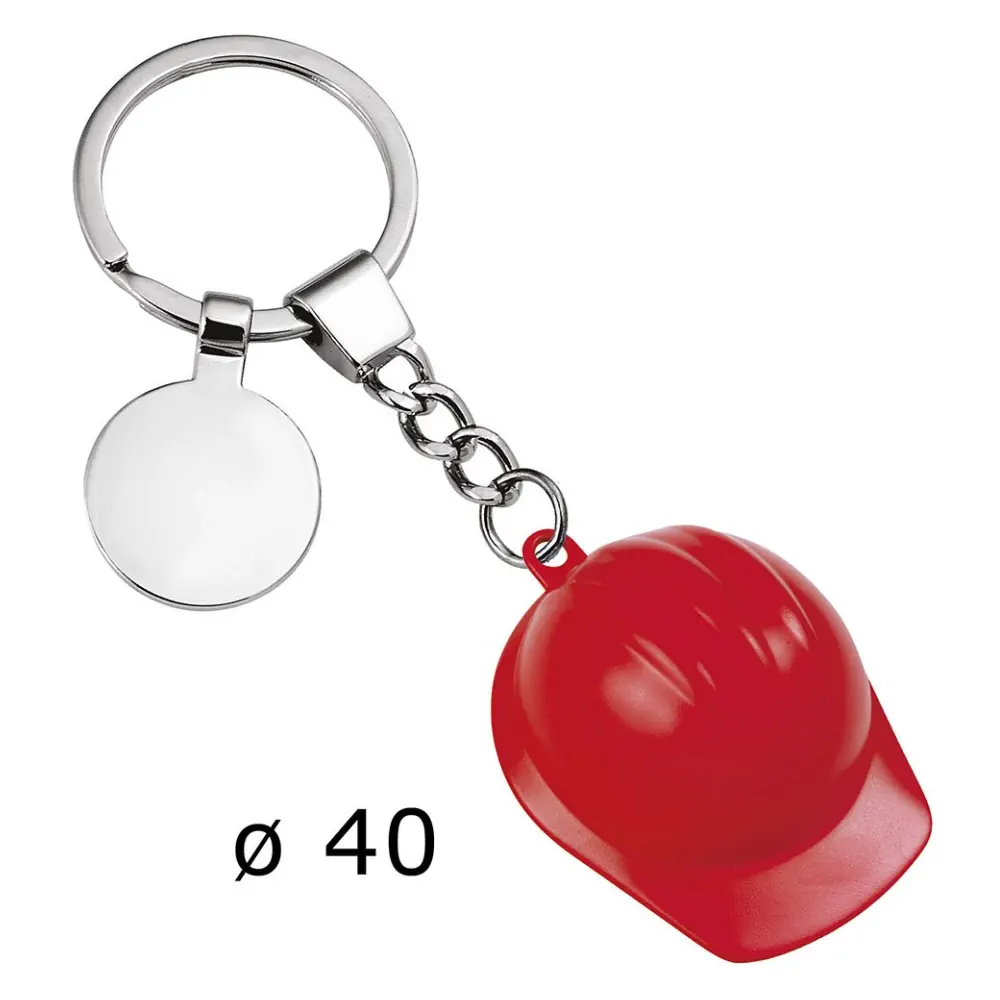 Eljte portachiavi elmetto casco rosso d 40mm 8306