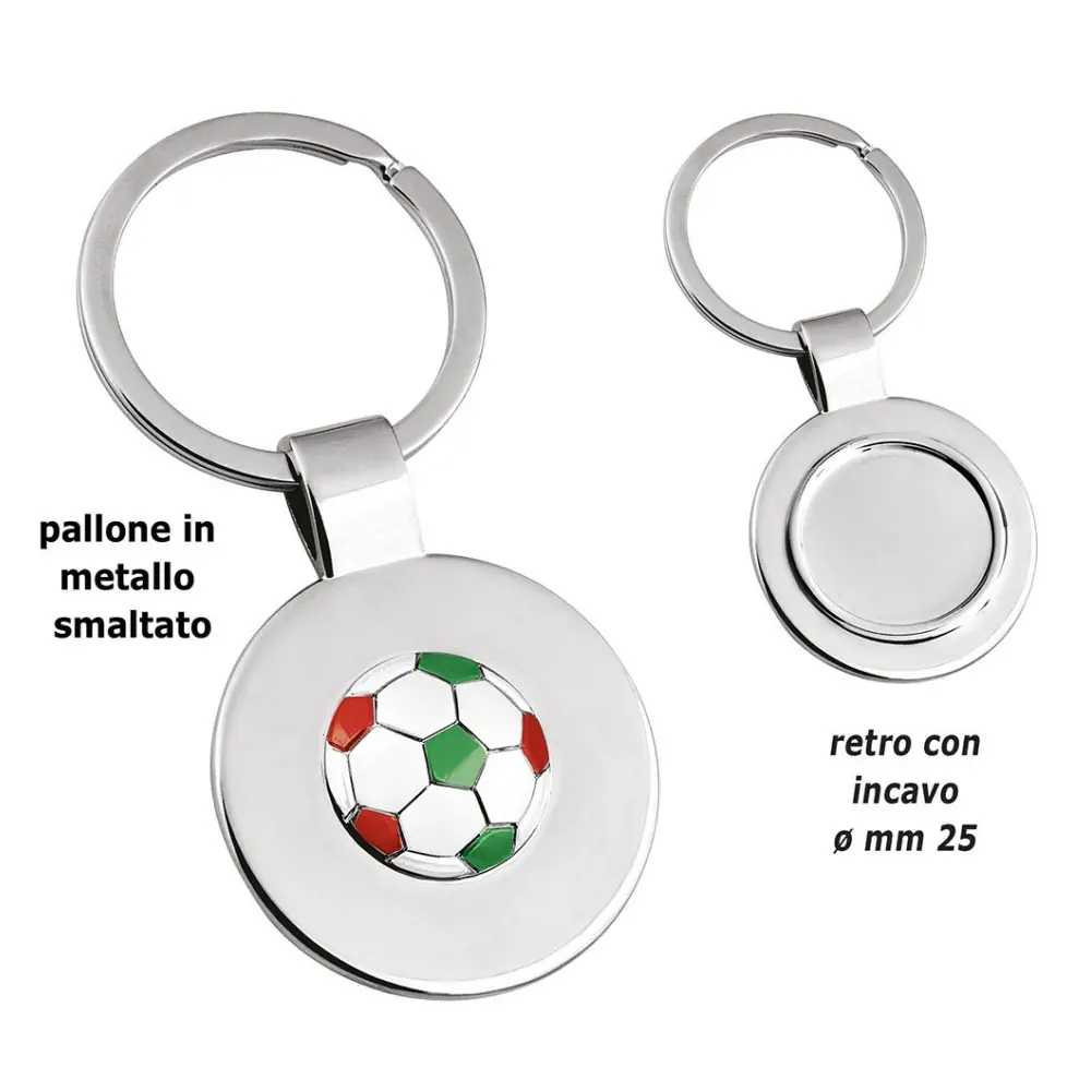 Eljte portachiavi incavo football tricolore 8219