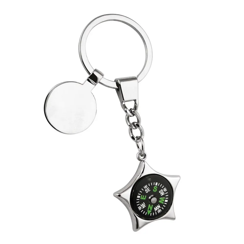 Eljte portachiavi stella con bussola e gettone 7927 2