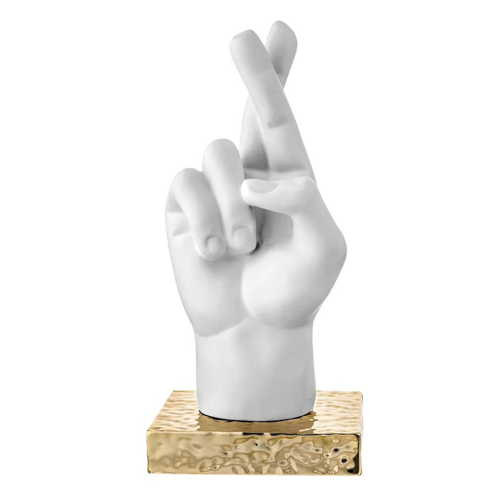 Bongelli mani dita incrociate h.12 bianca oro NA25 1BOR
