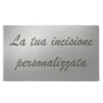 Incisione laser su targhetta