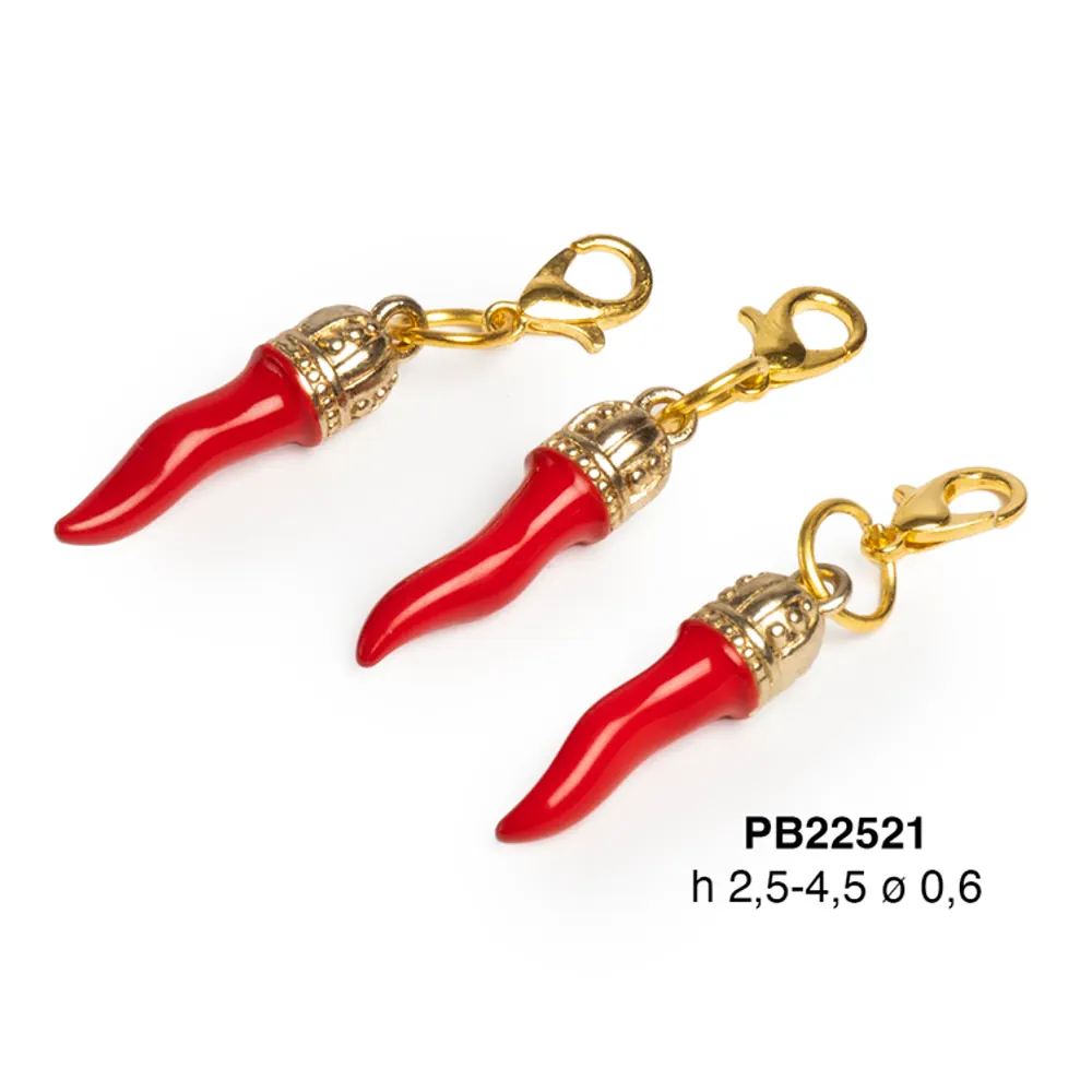 Paben ciondolo cornetto portafortuna rosso 4.5 cm PB22521