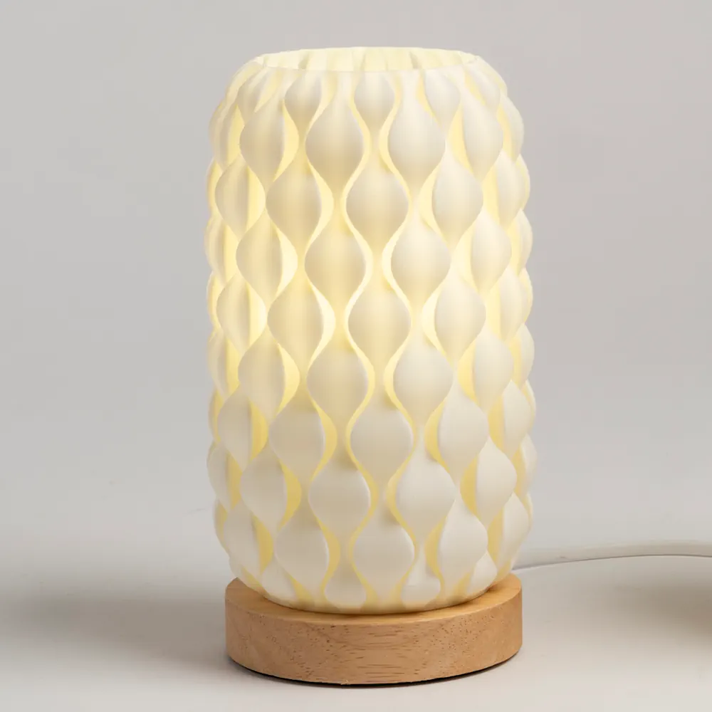 Paben lampada da tavolo 20 cm plastica legno PB22465