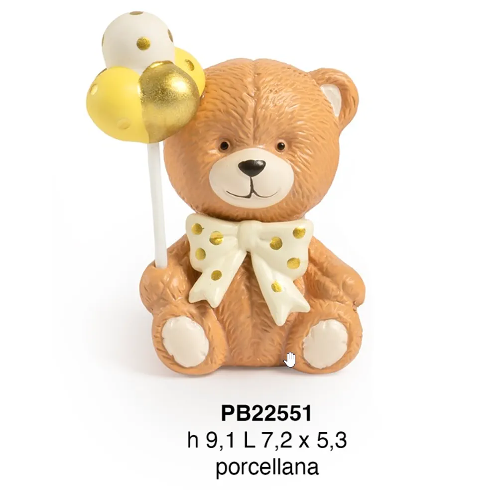 Paben orsetto con palloncini 9.1 cm porcellana PB22551