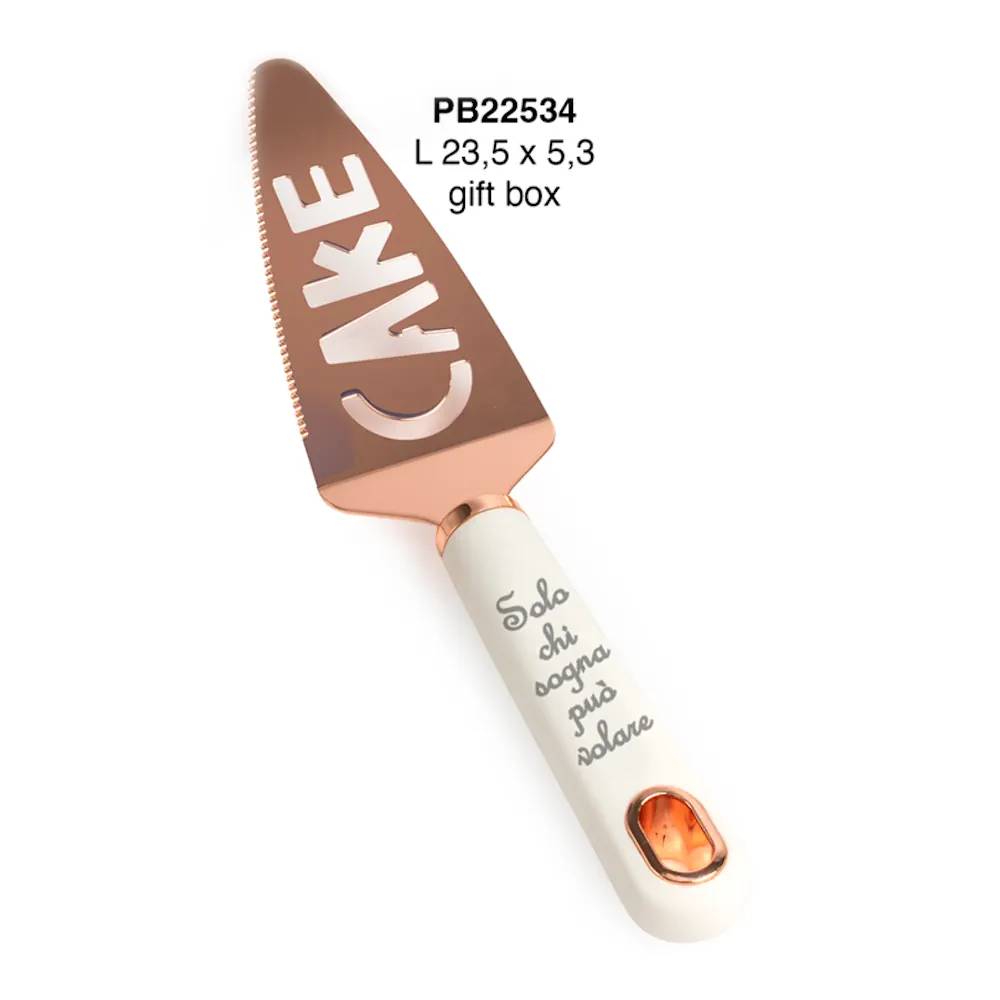 Paben paletta per dolce color rame 23.5 cm bianca PB22534
