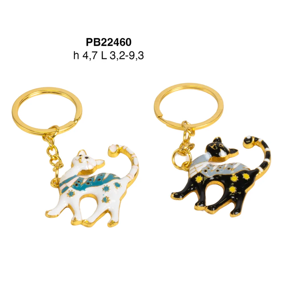 Paben portachiavi gatto spiritoso 4.7 cm metallo PB22460